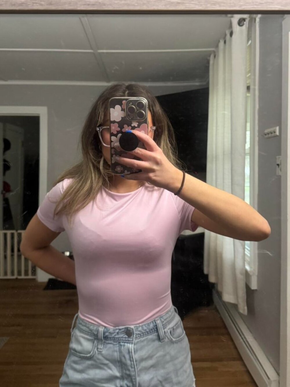 Express Women's Pink Bodysuit